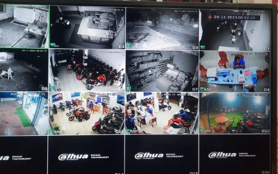 TVS Showroom CCTV NVR Screens